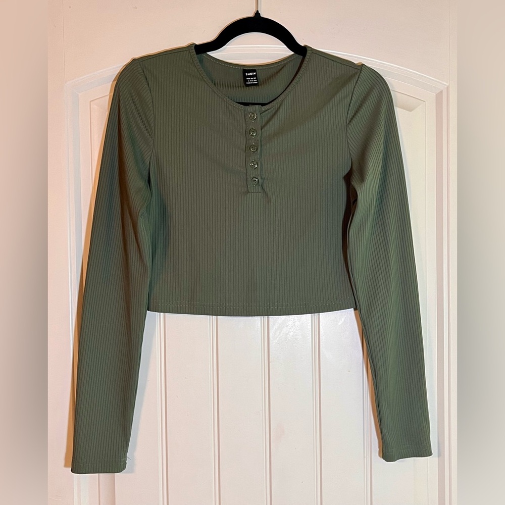 SHEIN green crop top